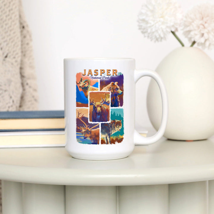 Jasper National Park, Canada, Vivid Animals, Lantern Press Artwork, Ceramic Mug - Lantern Press