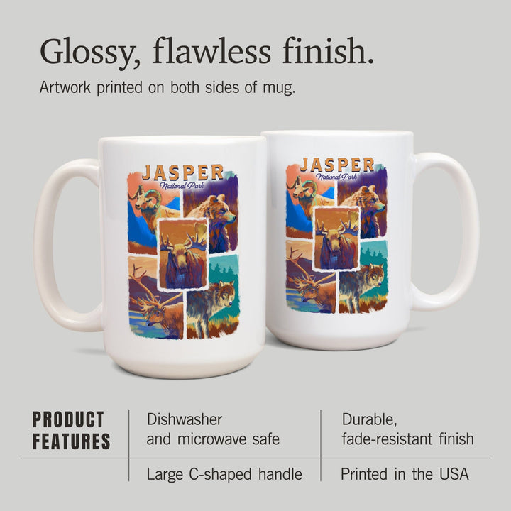 Jasper National Park, Canada, Vivid Animals, Lantern Press Artwork, Ceramic Mug - Lantern Press