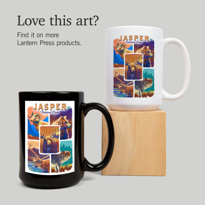 Jasper National Park, Canada, Vivid Animals, Lantern Press Artwork, Ceramic Mug - Lantern Press