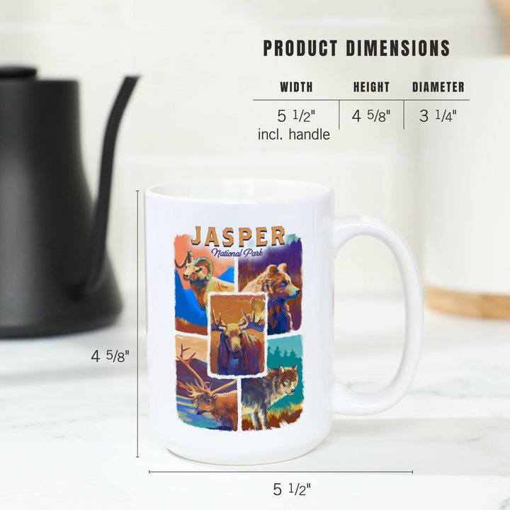 Jasper National Park, Canada, Vivid Animals, Lantern Press Artwork, Ceramic Mug - Lantern Press