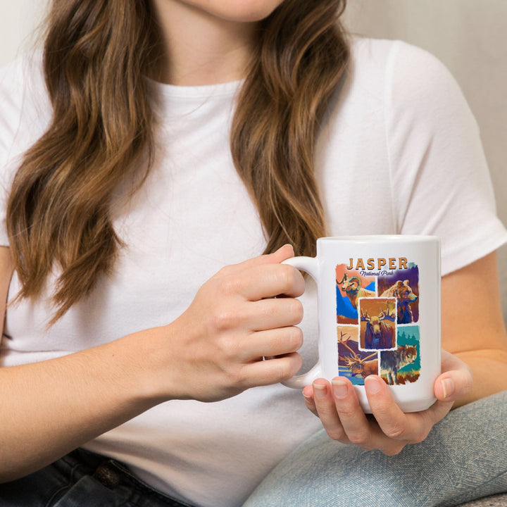 Jasper National Park, Canada, Vivid Animals, Lantern Press Artwork, Ceramic Mug - Lantern Press