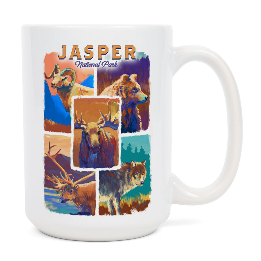 Jasper National Park, Canada, Vivid Animals, Lantern Press Artwork, Ceramic Mug Mugs Lantern Press 