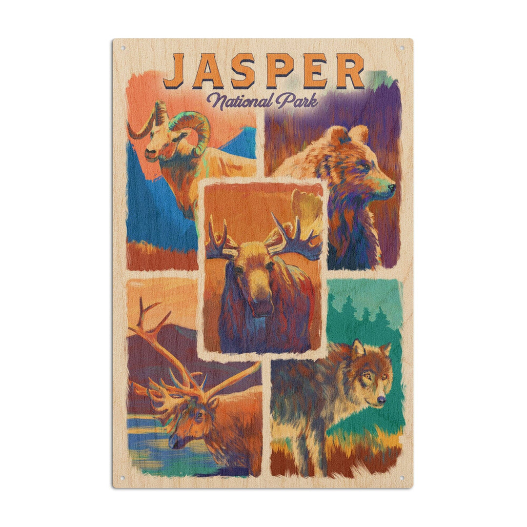 Jasper National Park, Canada, Vivid Animals, Lantern Press Artwork, Wood Signs and Postcards Wood Lantern Press 6x9 Wood Sign 