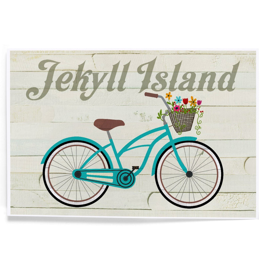 Jekyll Island, Georgia, Beach Cruiser and Basket, Art & Giclee Prints Art Lantern Press 