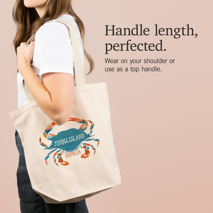 Jekyll Island, Georgia, Blue Crab, Watercolor,, Tote Bag Totes Lantern Press 