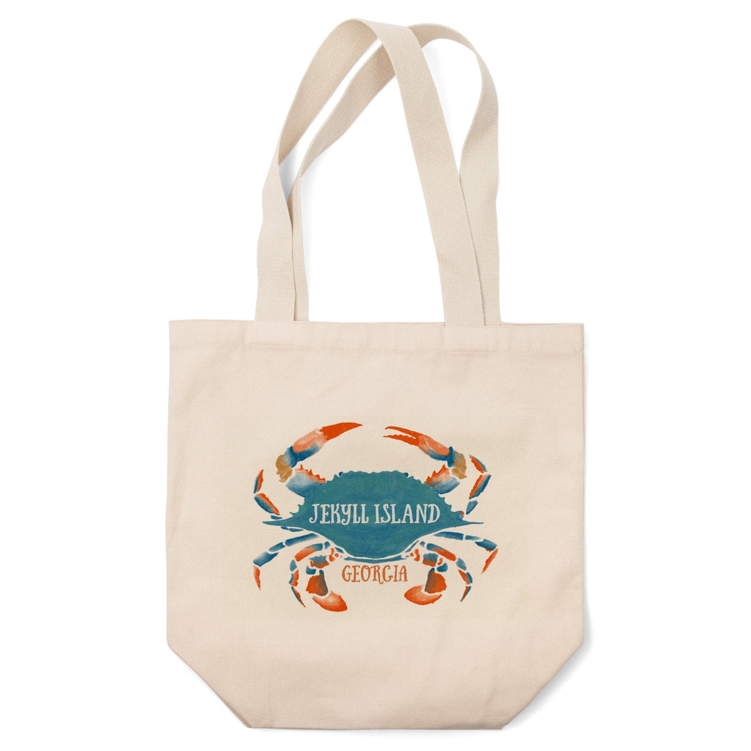 Jekyll Island, Georgia, Blue Crab, Watercolor,, Tote Bag Totes Lantern Press 