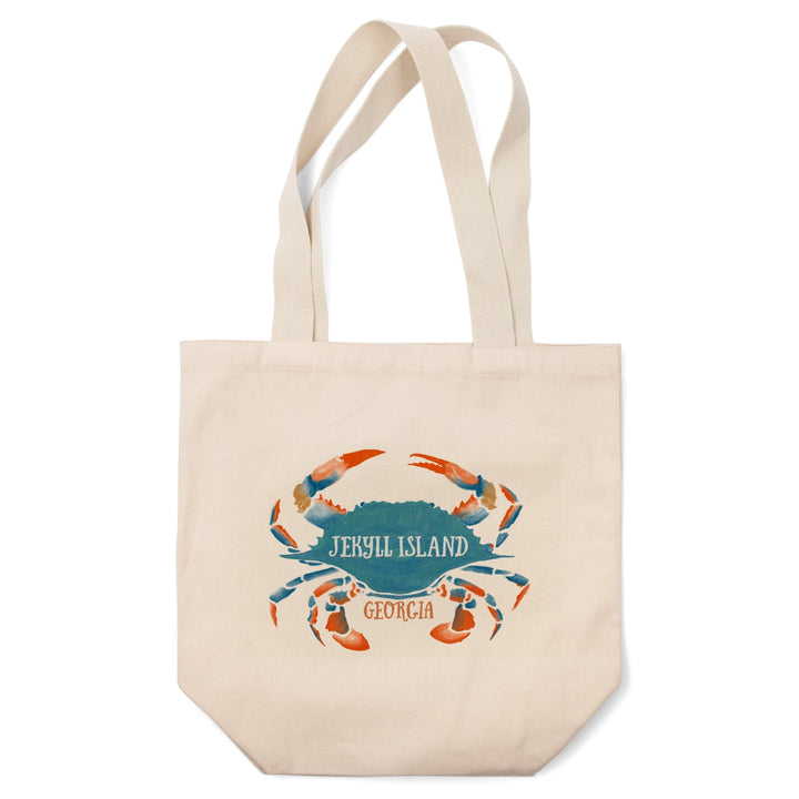 Jekyll Island, Georgia, Blue Crab, Watercolor,, Tote Bag Totes Lantern Press 