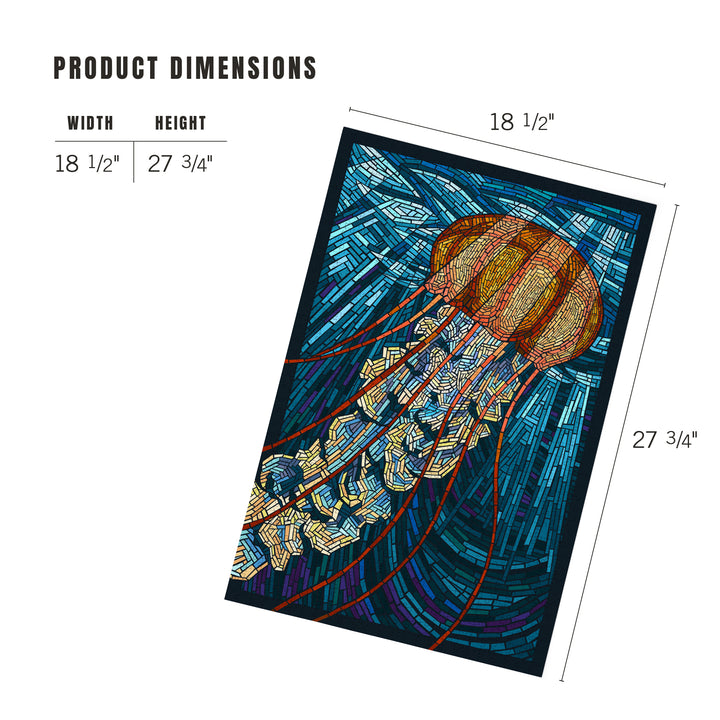 Jellyfish, Paper Mosaic, Jigsaw Puzzle Puzzle Lantern Press 