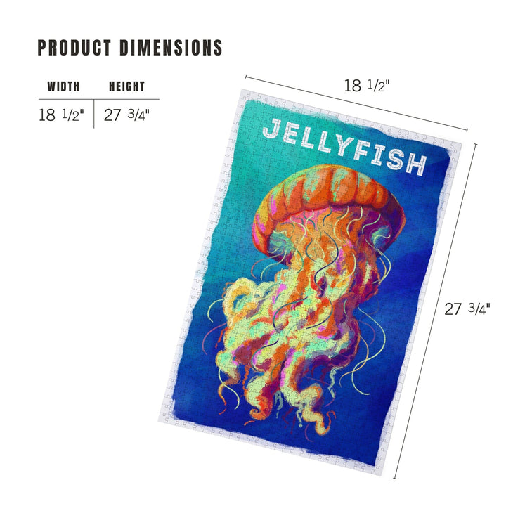 Jellyfish, Vivid Series, Jigsaw Puzzle Puzzle Lantern Press 