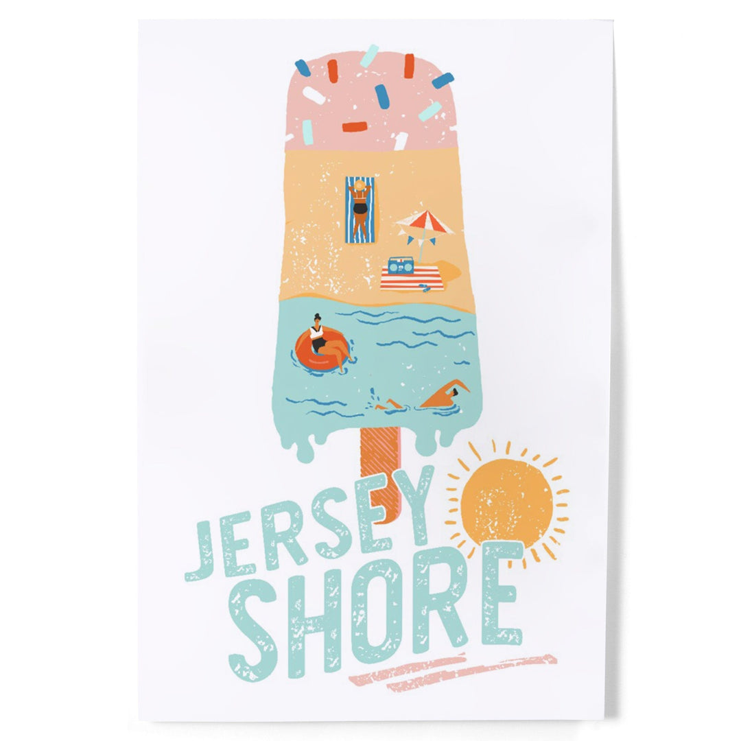 Jersey Shore, New Jersey, Summer Ice Cream Scene, Art & Giclee Prints Art Lantern Press 