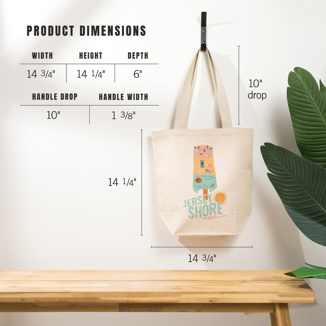 Jersey Shore, New Jersey, Summer Ice Cream Scene, Tote Bag Totes Lantern Press 
