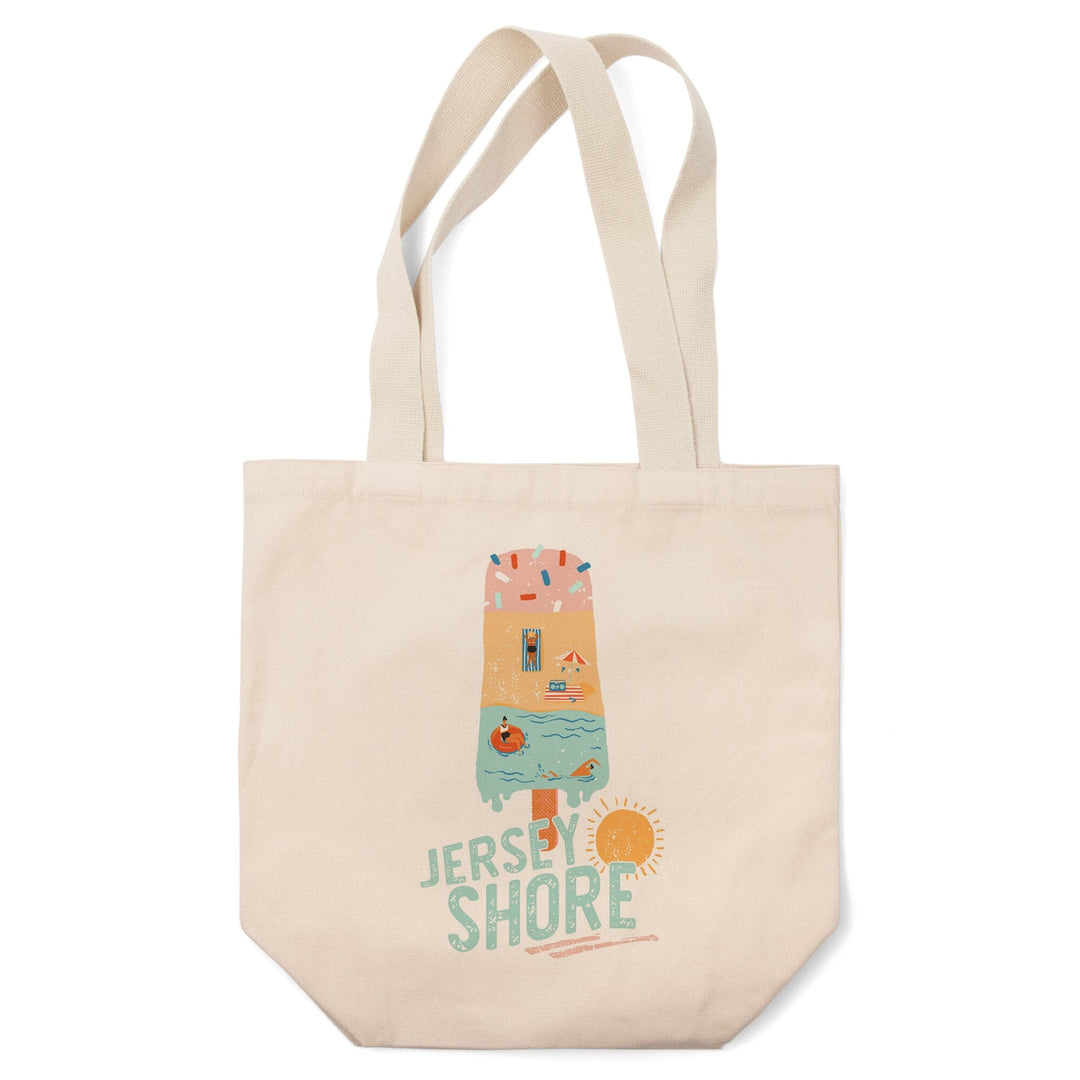 Jersey Shore, New Jersey, Summer Ice Cream Scene, Tote Bag Totes Lantern Press 