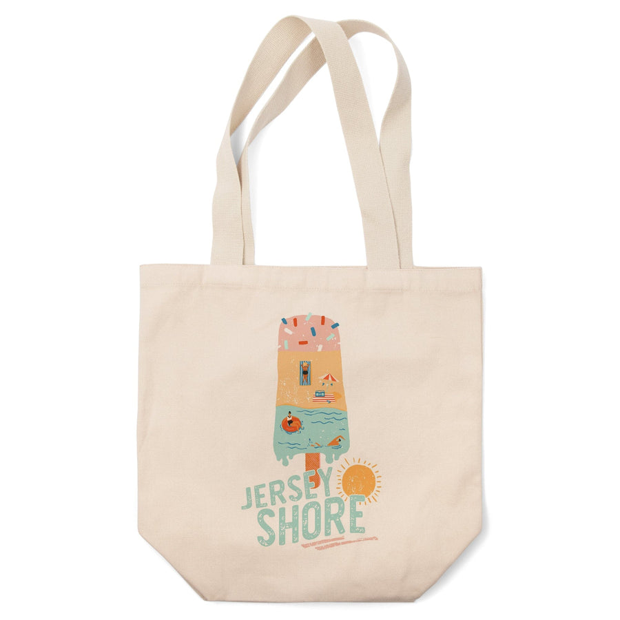 Jersey Shore, New Jersey, Summer Ice Cream Scene, Tote Bag Totes Lantern Press 