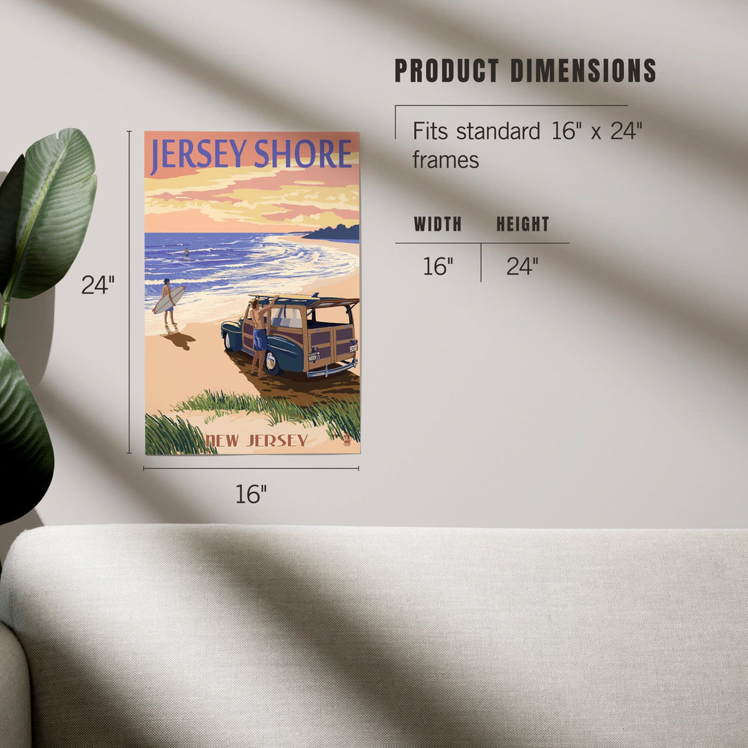 Jersey Shore, Woody on the Beach, Art & Giclee Prints Art Lantern Press 