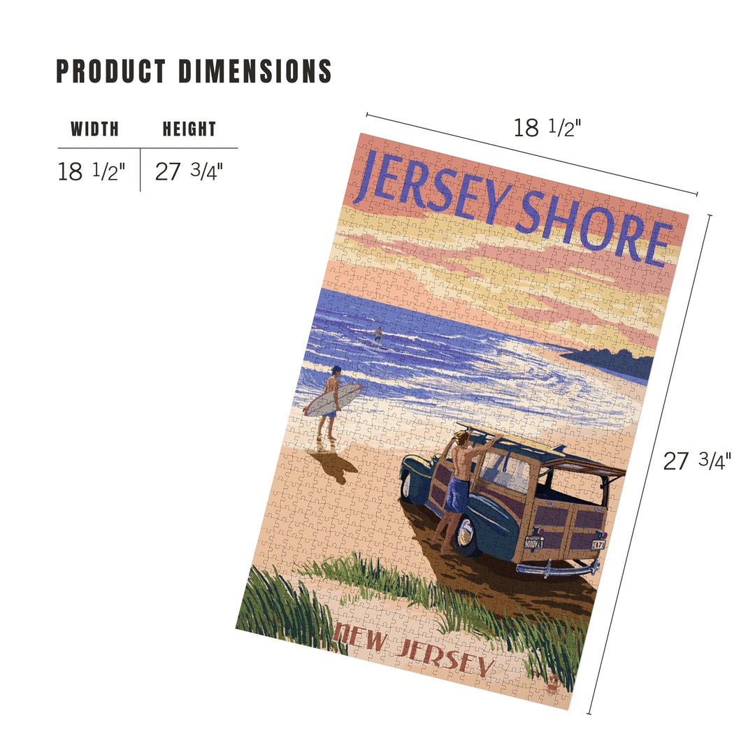 Jersey Shore, Woody on the Beach, Jigsaw Puzzle Puzzle Lantern Press 