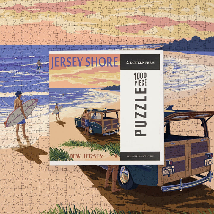 Jersey Shore, Woody on the Beach, Jigsaw Puzzle Puzzle Lantern Press 