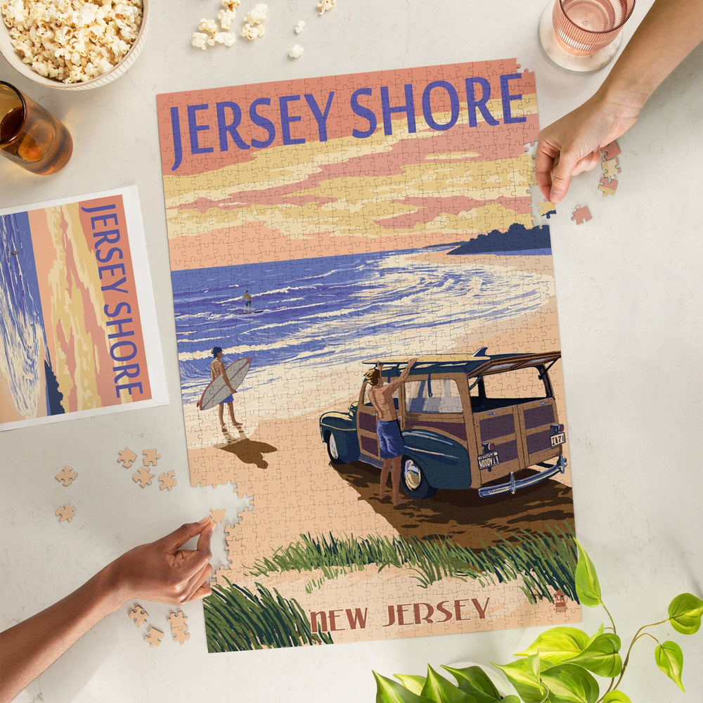 Jersey Shore, Woody on the Beach, Jigsaw Puzzle Puzzle Lantern Press 