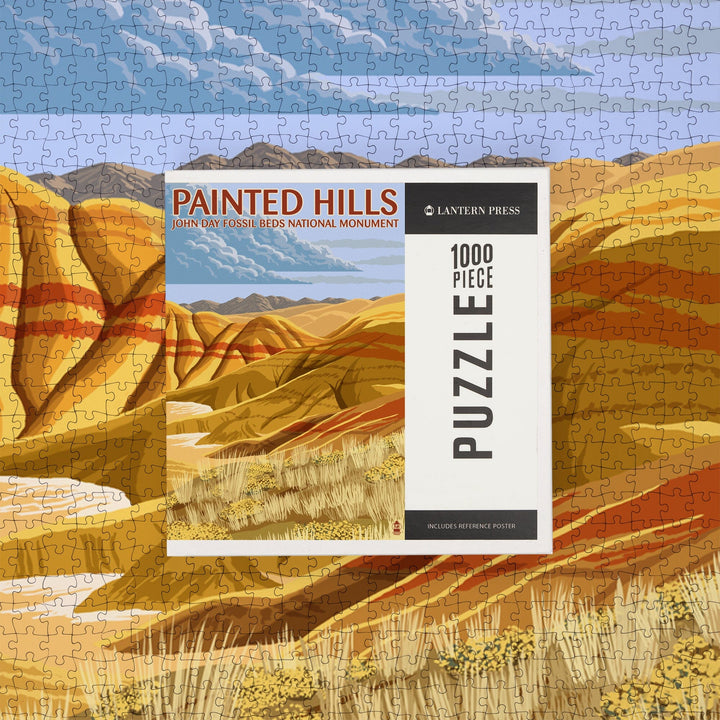 John Day Fossil Beds, Oregon, Painted Hills, Jigsaw Puzzle Puzzle Lantern Press 