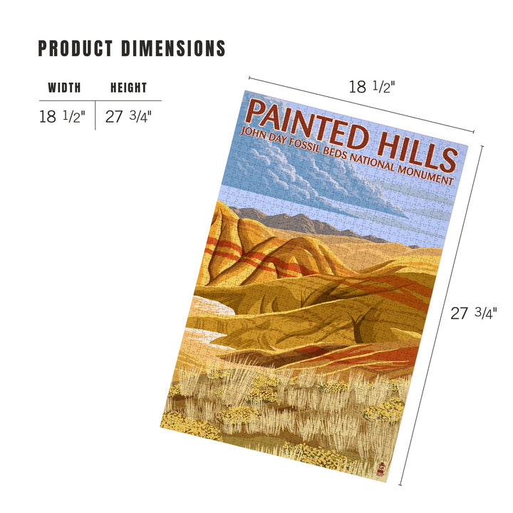 John Day Fossil Beds, Oregon, Painted Hills, Jigsaw Puzzle Puzzle Lantern Press 