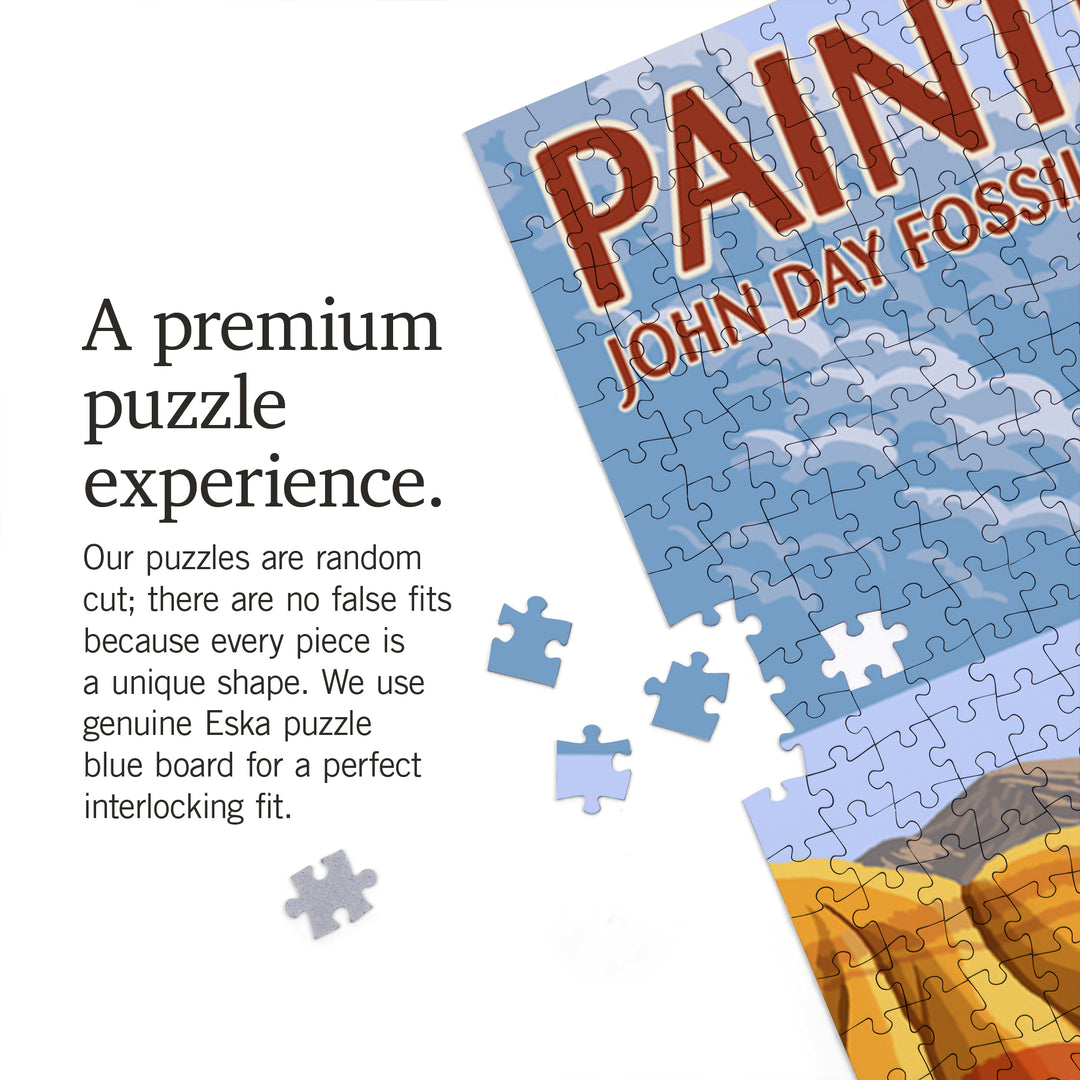 John Day Fossil Beds, Oregon, Painted Hills, Jigsaw Puzzle Puzzle Lantern Press 
