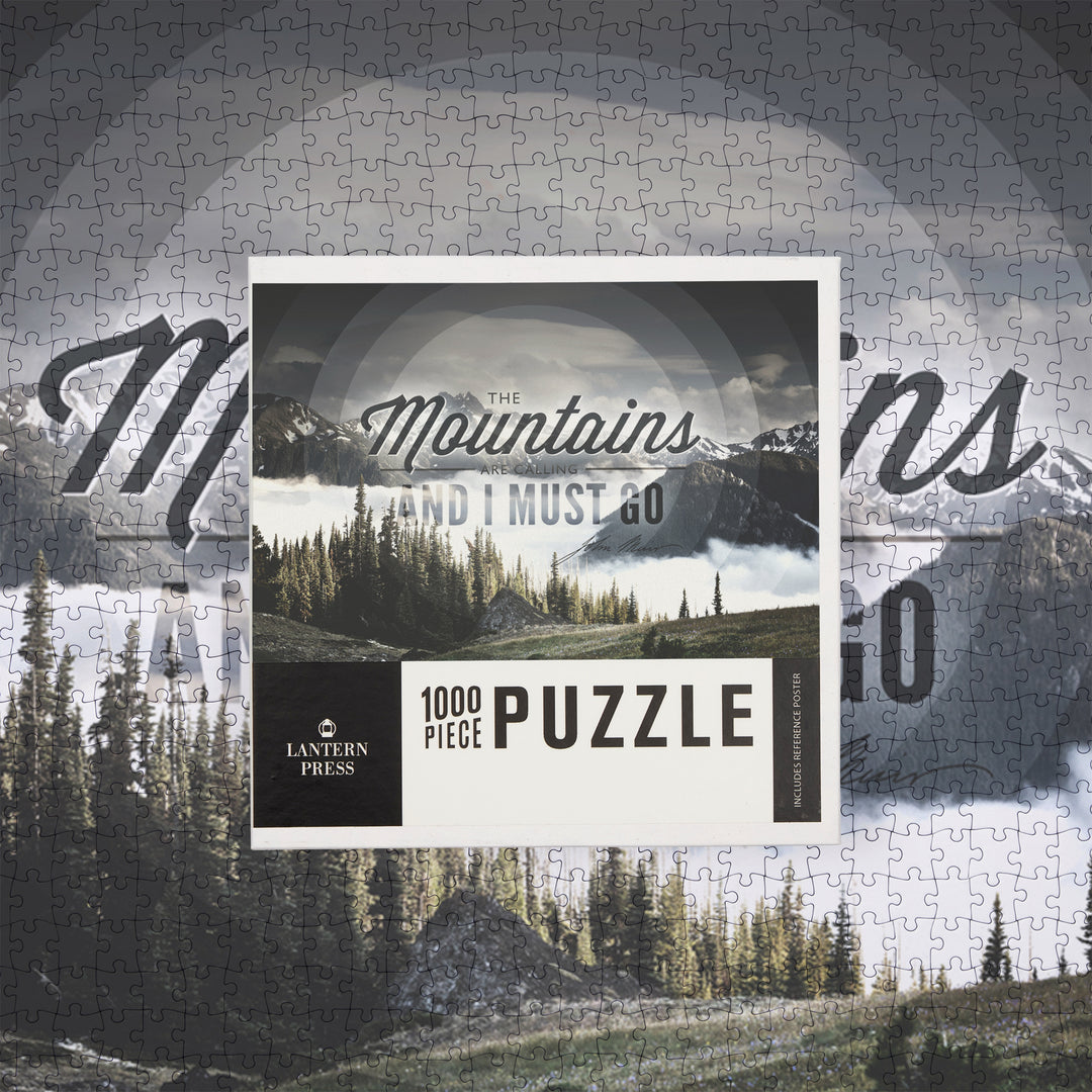 John Muir, The Mountains are Calling, Jigsaw Puzzle Puzzle Lantern Press 