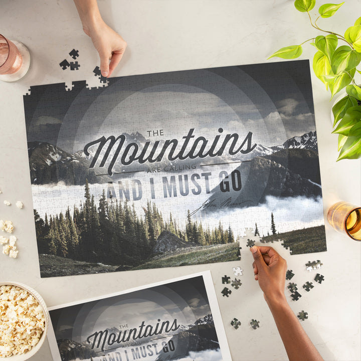 John Muir, The Mountains are Calling, Jigsaw Puzzle Puzzle Lantern Press 