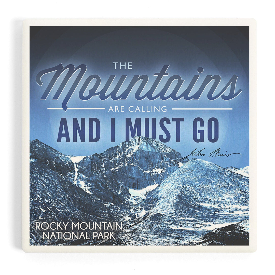 John Muir, The Mountains are Calling, Rocky Mountain National Park, Coasters Coasters Lantern Press 