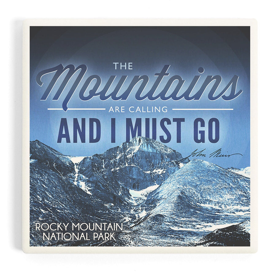 John Muir, The Mountains are Calling, Rocky Mountain National Park, Coasters Coasters Lantern Press 