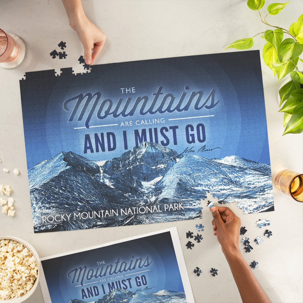 John Muir, The Mountains are Calling, Rocky Mountain National Park, Jigsaw Puzzle Puzzle Lantern Press 