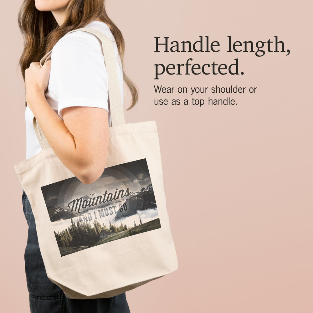 John Muir, The Mountains are Calling, Tote Bag Totes Lantern Press 