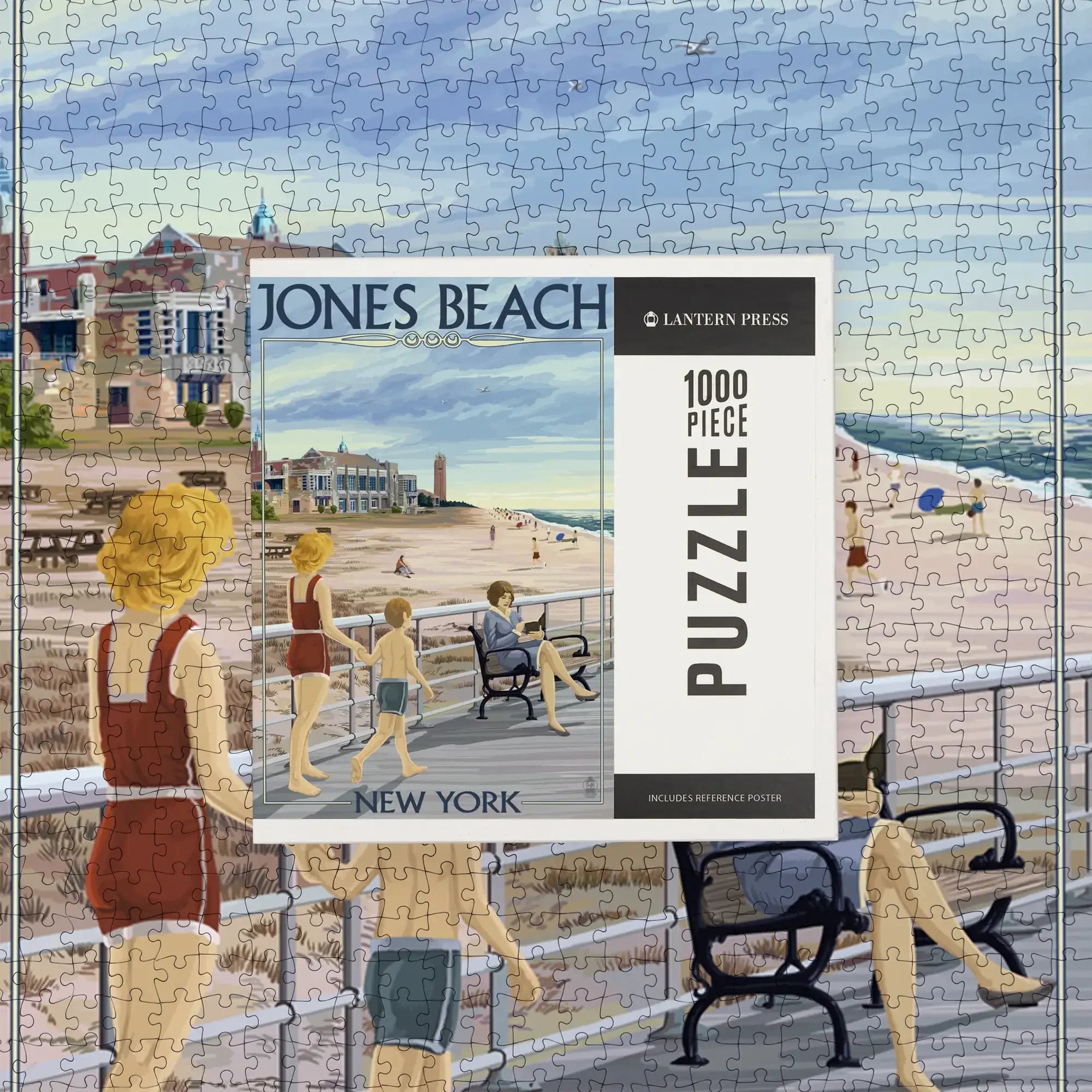 Jones Beach Scene, New York, 1000 piece jigsaw puzzle – Lantern Press