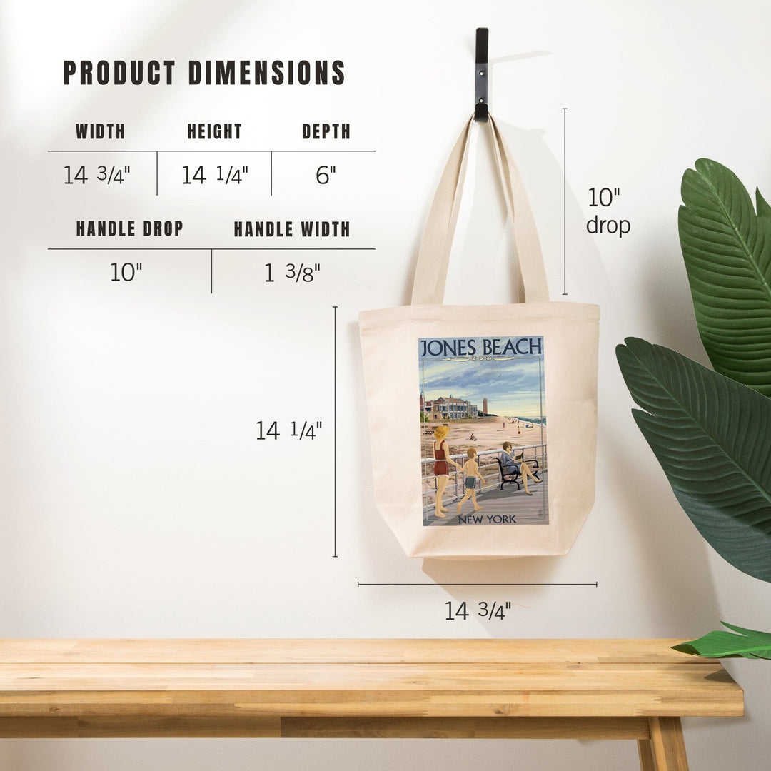 Jones Beach Scene, New York, Tote Bag Totes Lantern Press 