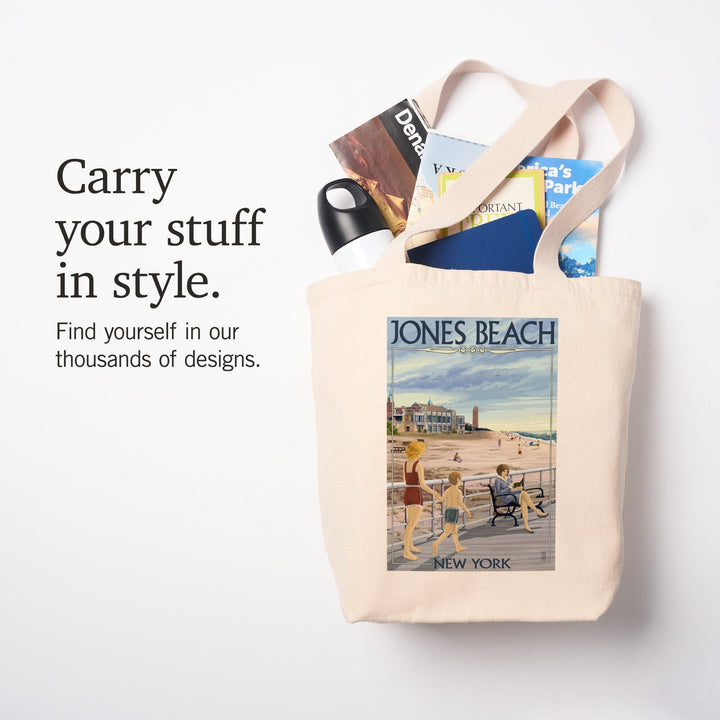Jones Beach Scene, New York, Tote Bag Totes Lantern Press 
