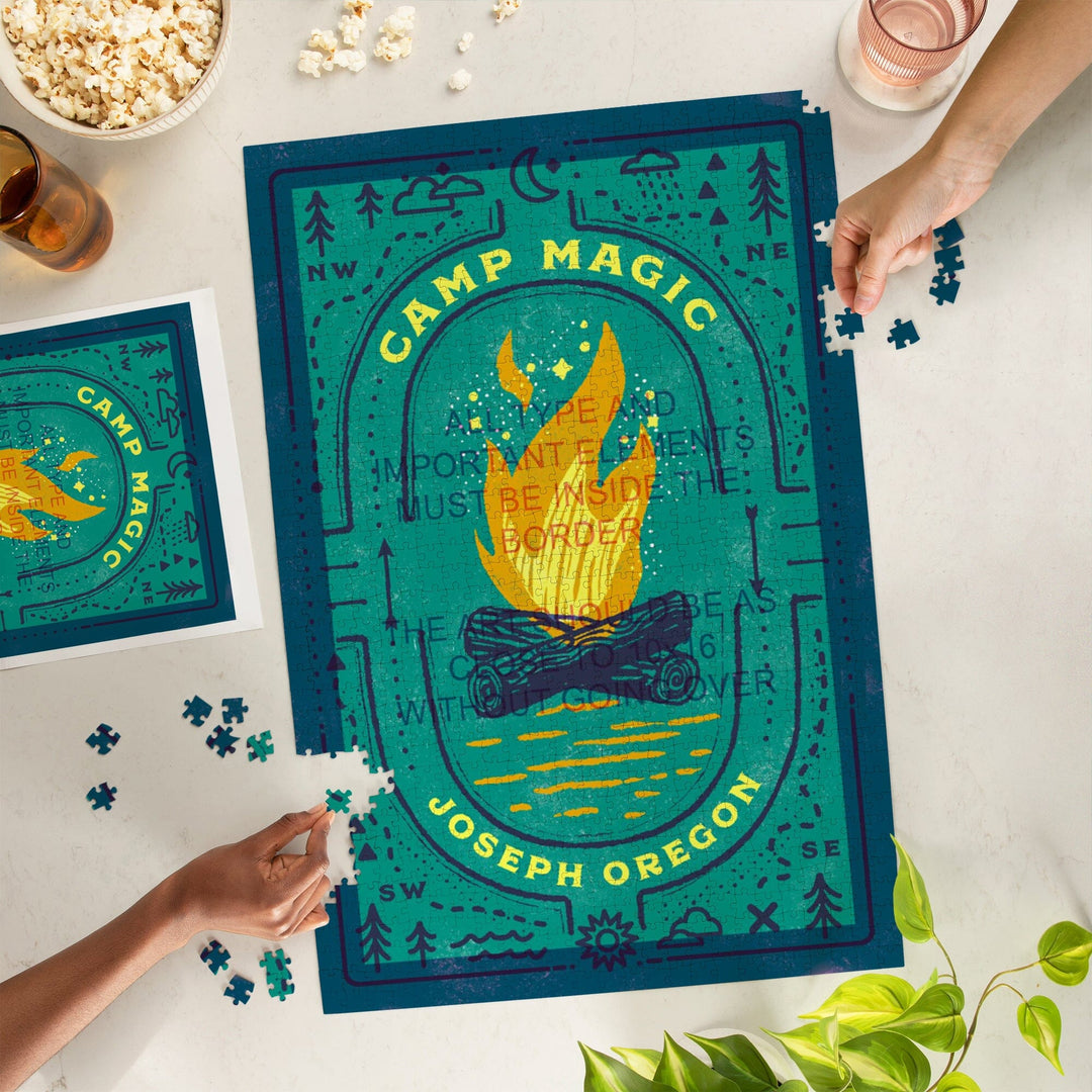 Joseph, Oregon, Lake Life Series, Camp Magic, Jigsaw Puzzle Puzzle Lantern Press 