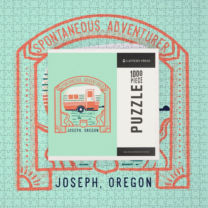 Joseph, Oregon, Lake Life Series, Spontaneous Adventurer, Contour, Jigsaw Puzzle Puzzle Lantern Press 