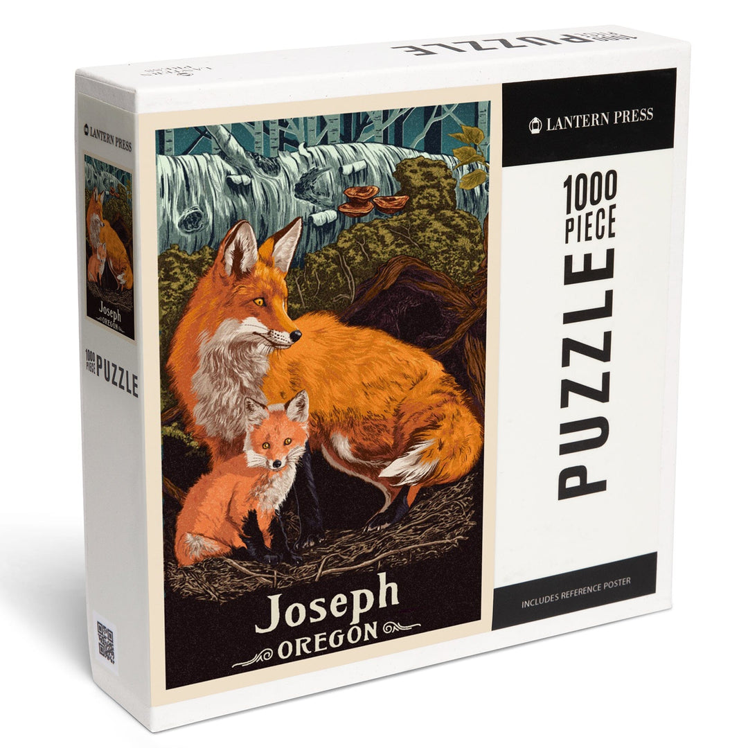 Joseph, Oregon, Letterpress, Fox and Kit, Jigsaw Puzzle Puzzle Lantern Press 