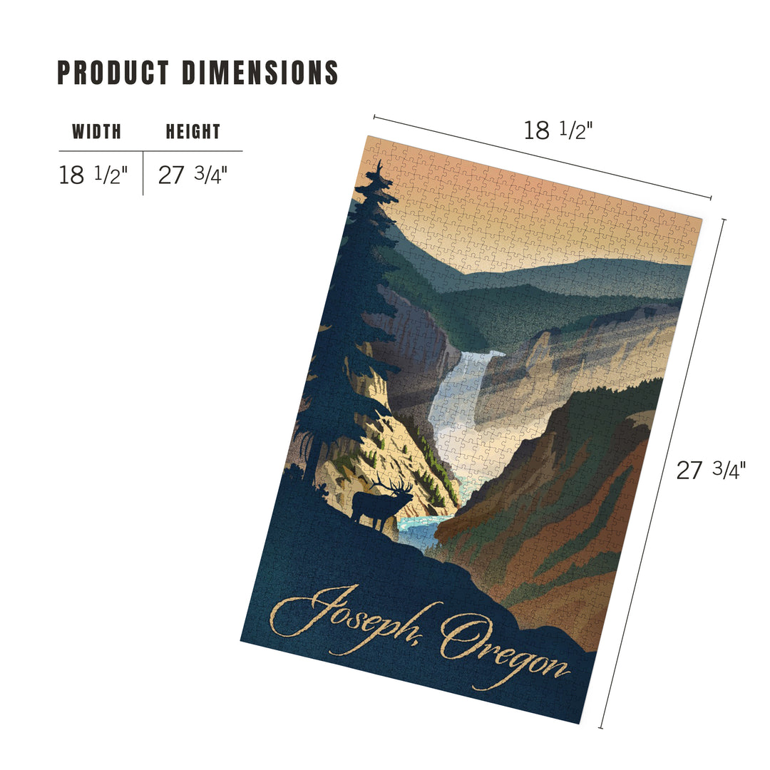 Joseph, Oregon, Lithograph, Jigsaw Puzzle Puzzle Lantern Press 