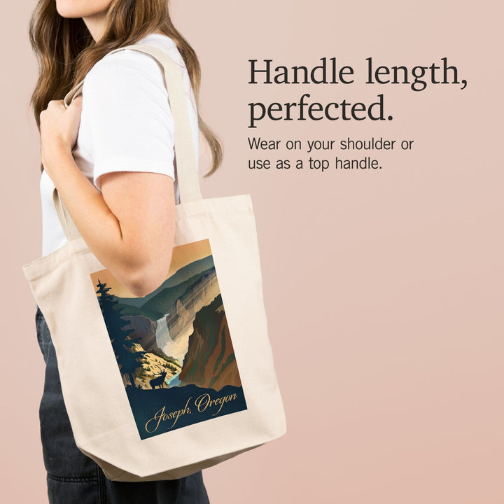 Joseph, Oregon, Lithograph, Tote Bag Totes Lantern Press 