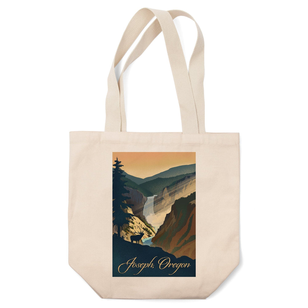 Joseph, Oregon, Lithograph, Tote Bag Totes Lantern Press 