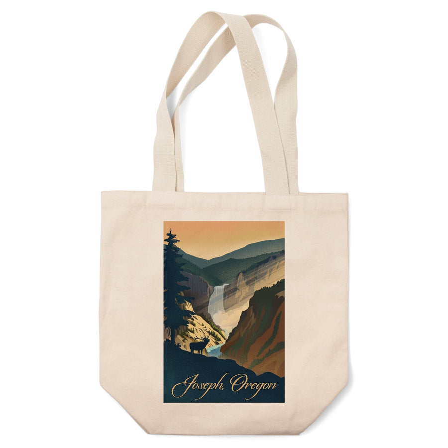 Joseph, Oregon, Lithograph, Tote Bag Totes Lantern Press 