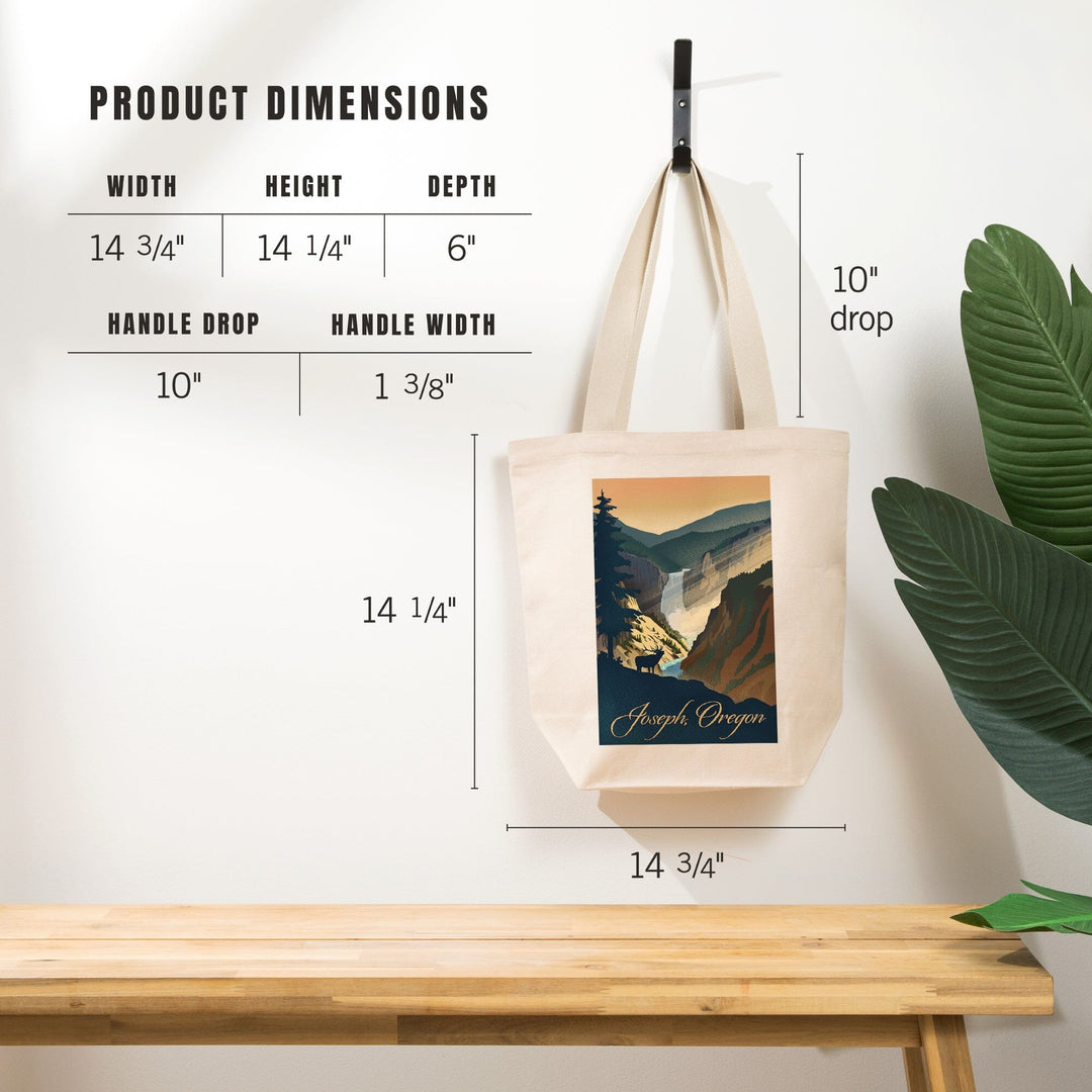 Joseph, Oregon, Lithograph, Tote Bag Totes Lantern Press 