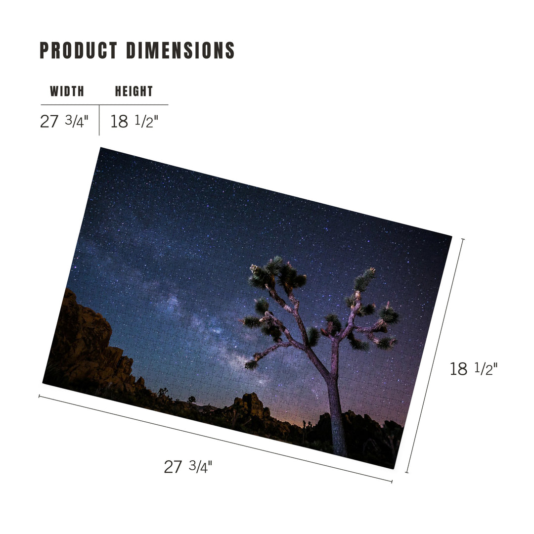 Joshua Tree, Milky Way, Jigsaw Puzzle Puzzle Lantern Press 