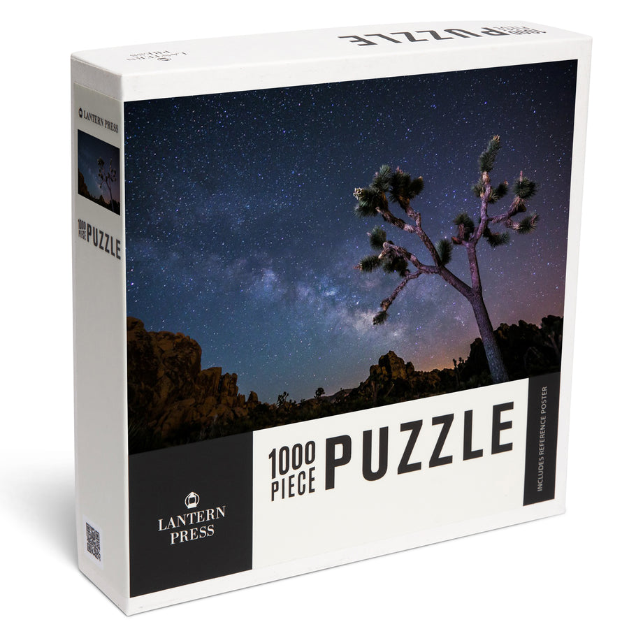 Joshua Tree, Milky Way, Jigsaw Puzzle Puzzle Lantern Press 