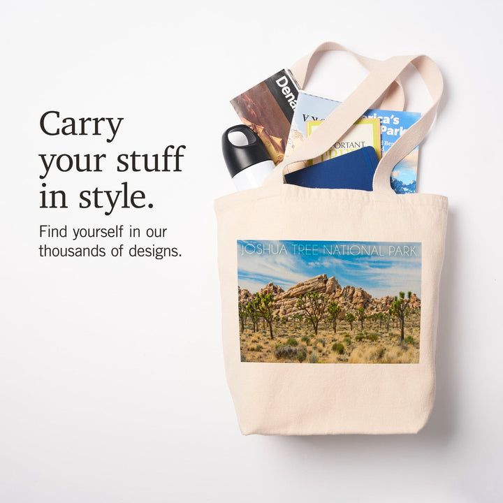 Joshua Tree National Park, California, Blue Sky and Rocks, Tote Bag Totes Lantern Press 