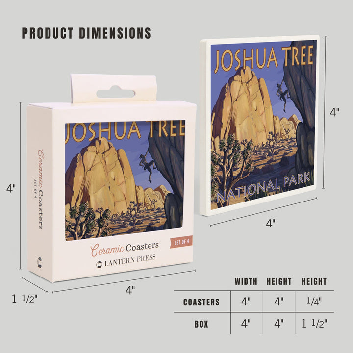 Joshua Tree National Park, California, Boulder Climber, Coasters Coasters Lantern Press 