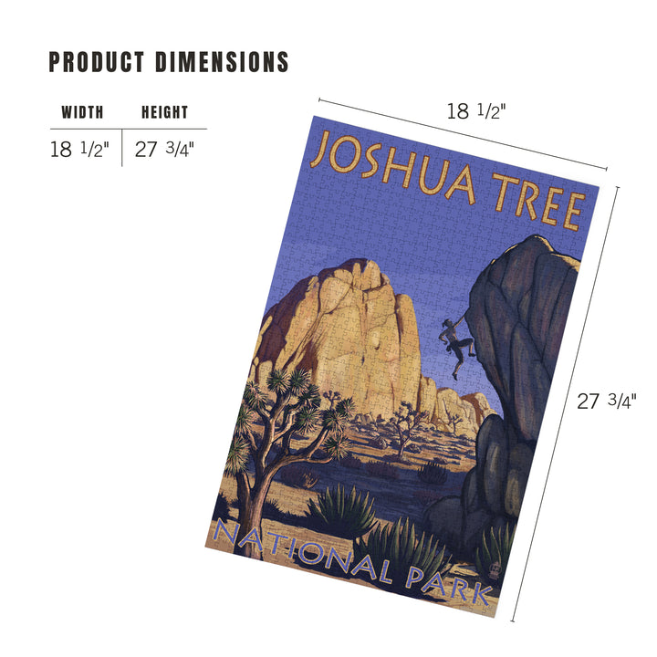Joshua Tree National Park, California, Boulder Climber, Jigsaw Puzzle Puzzle Lantern Press 