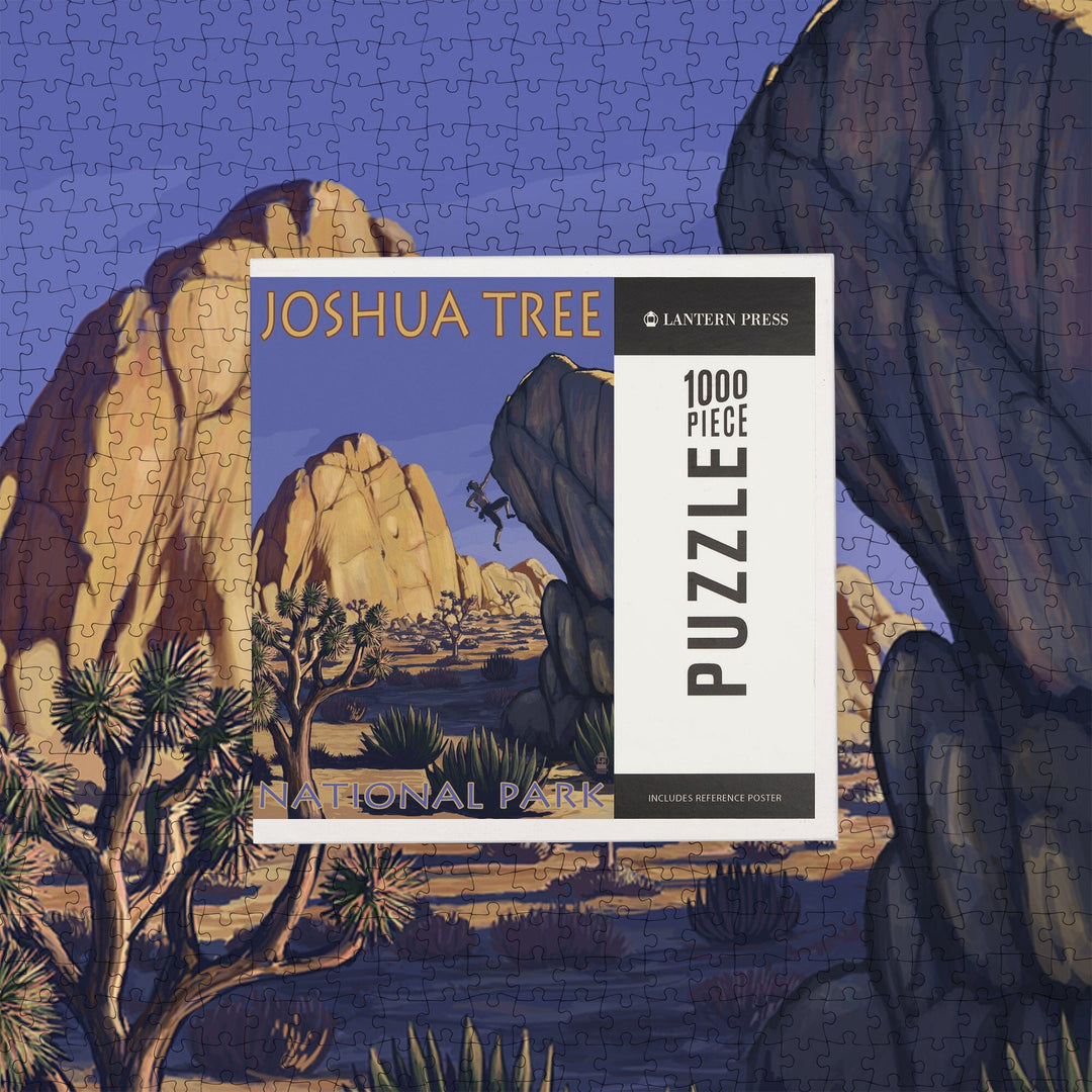 Joshua Tree National Park, California, Boulder Climber, Jigsaw Puzzle Puzzle Lantern Press 