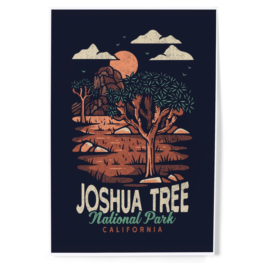 Joshua Tree National Park, California, Distressed Vector, Art & Giclee Prints Art Lantern Press 