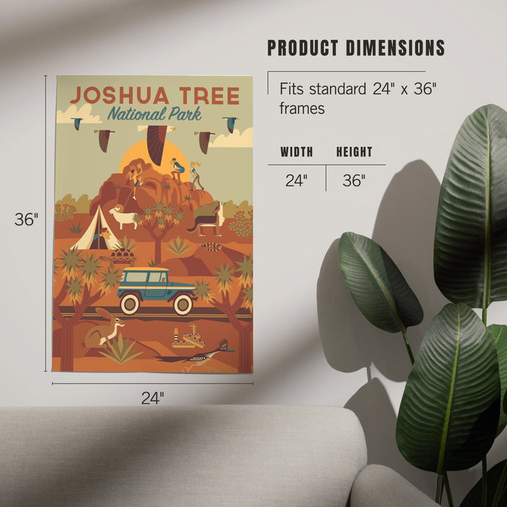 Joshua Tree National Park, California, Geometric National Park Series, Art & Giclee Prints Art Lantern Press 