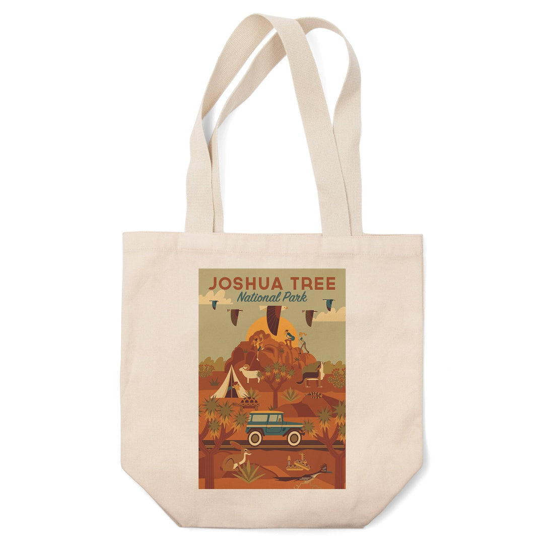 Joshua Tree National Park, California, Geometric National Park Series, Lantern Press Artwork, Tote Bag Totes Lantern Press 
